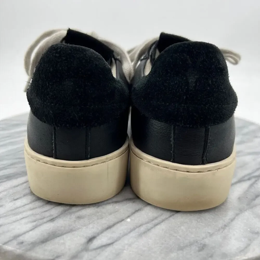 Allsaints Womens 10 Sneaker Black Leather Low Top Shana Trainer *Missing Insoles